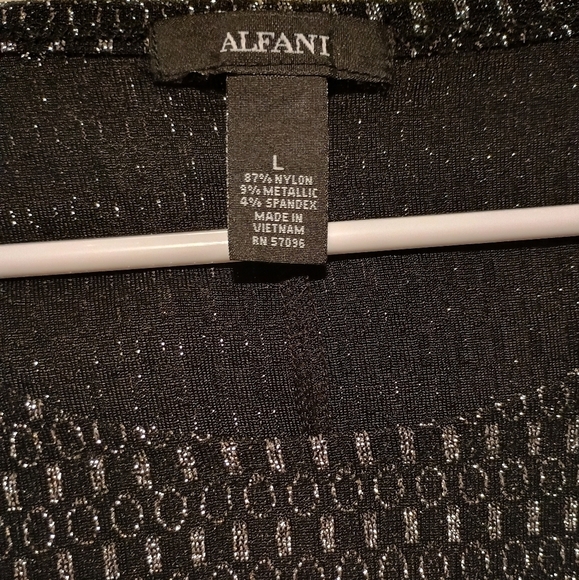 Alfanin Women's Black and White Metallic Top - Picture 7 of 7